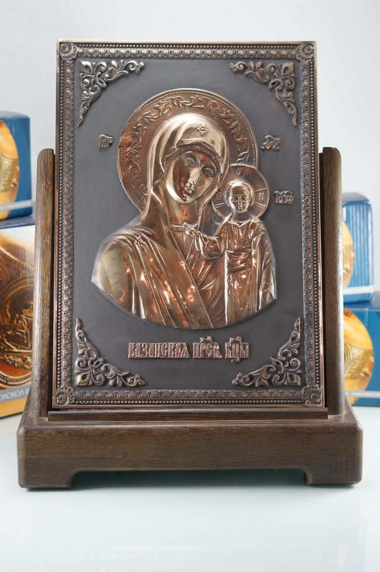 Казанская икона Божией Матери Икона, Колокол, Сувенир, Подарок верующему, Подарок православному, Церковная утварь,