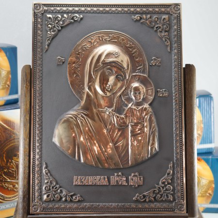 Казанская икона Божией Матери Икона, Колокол, Сувенир, Подарок верующему, Подарок православному, Церковная утварь, 
